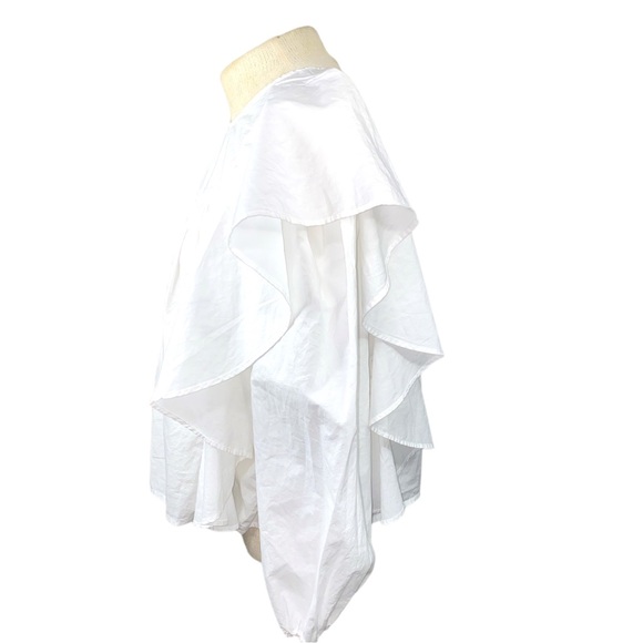 PISTOLA Kaelynn Ruffle Top Le Blanc | Womens  Denim Tops Sz Small Anthropologie - Picture 6 of 8